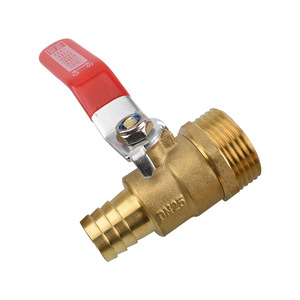 Válvula de bola de latón DN25, válvula angular roscada para suministro de agua con mango largo, tipo fijo - Product Image 1