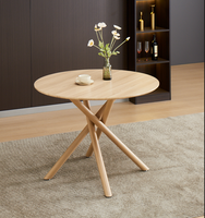 Table à manger portable et facile à transporter pour petits appartements, pieds en noyer, design économique