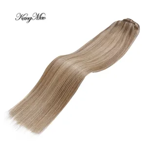 Wholesale 100% Brazilian Chinese Human Hair Extensions Clip-In Brown Skin Weft