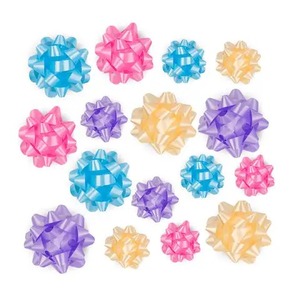 Colorful Custom Organza Gift Bows & Solid Color Polyester <b>Ribbons</b> Set-Glitter Printed Double Face for Packaging Decorations - Product Image 1