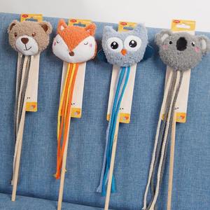 Manufacturer Wholesale Cute Cat Teaser Stick <b>Interactive</b> Plastic Plush <b>Toy</b> <b>for</b> <b>Pets</b> Movement <b>Toy</b> - Product Image 1