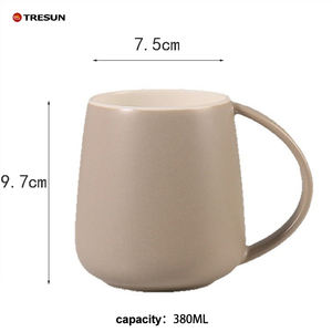 Rustico grigio opaco marrone smalto design moderno forno microonde e lavabile in lavastoviglie caffè <span class=keywords><strong>tazze</strong></span> da tè in ceramica con manico - Product Image 5