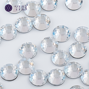 YHB 美甲水晶热熔水钻，用于DIY指甲装饰，SS0-SS48，定制颜色，批发商，散装水钻 - Product Image 1