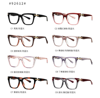 92612 Gafas de Sol Vintage para Mujer, Montura Grande, Protección Contra Luz Azul, Lentes con Degradado de Moda, Monturas Ópticas TR90 para Uso Diario