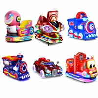 Voiture à bascule en plastique pour enfants, jouet à monnayeur, équipement d'amusement pour aire de jeux intérieure, en matériau PP durable et sûr