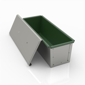 Molde para Pan Tostado Antiadherente Sin PFOA de 10x10x30 cm, Molde para Pan de Aleación de Acero Alusi con Tapa Deslizante para Panadería Comercial - Product Image 2