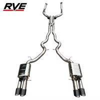 Échappement Catback pour BMW M5 F10 M6 F06 F12 F13 S63 4.4T V8, silencieux Axleback, commande à distance, acier inoxydable 1,5 mm, poli miroir