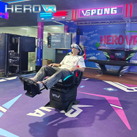 Plataforma de Movimiento Extremo HEROVR, Atracción de Realidad Virtual 360° para Parques de Aventuras Interiores/Exteriores, Construcción de Acero