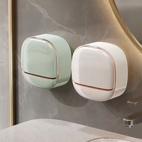 Porte-savon mural non perforé en plastique pour salle de bain