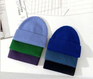 Bonnet en tricot vierge de qualité supérieure pour la vente en gros, avec logo personnalisé, 100 % laine, pour femmes, hommes et unisexe, bonnets d'hiver en tricot - Product Image 5