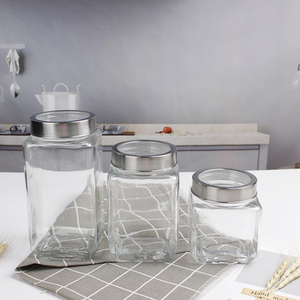 Venta caliente tapa de tarro de almacenamiento cuadrado de vidrio para Cocina - Product Image 6