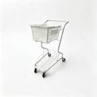 Chariot de courses à double étage pour supermarché, machine d'arcade, snack-bar, magasin d'accessoires, stand de rue, magasin de proximité, KTV, chariot