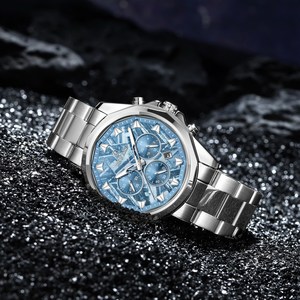 REWARD 812052M Ice Blue Quartz <b>Watches</b> for <b>Men</b> <b>Waterproof</b> Luminous Chronograph <b>Watch</b> Stainless Steel Reloj Hombre - Product Image 5