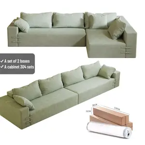 SAIEN 8pcs Sectional Modular Elegant Sofas De Salon White Combination Couch Living Room I/L-shape Sofa Bed