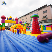 Parc d'attractions gonflable de PVC de 0.55mm, parc d'amusement d'enfants de partie extérieure, terrain de jeu d'intérieur gonflable