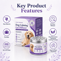 Kit apaisant aux phéromones pour animaux de compagnie anti-anxiété - Collier apaisant + Spray + Diffuseur + Gel pour chiens et chats, aide comportementale pour soulager le stress
