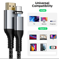 Haute qualité et le moins cher 2M 4K 60HZ adaptateur de câble magnétique USB C vers HDMI pour projecteur TV d'ordinateur