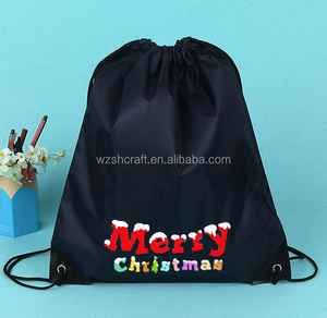 Sac à cordon noir le plus vendu en ligne, sac à cordon promotionnel pas cher en polyester, sac à dos à cordon pour la randonnée, le sport, la gym, le yoga - Product Image 2
