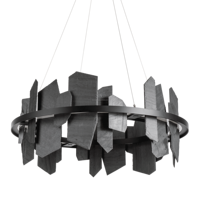 Luminaire suspendu Cano Lighting, style industriel américain vintage, noir, anneau décoratif, lustres pour salon, luminaire en pierre noire