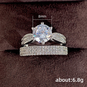 Ensemble d'alliances de mariage d'inspiration vintage pour homme et femme, bijoux de luxe tendance - Product Image 4