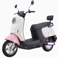 Mini scooter électrique pour adultes, vélo électrique à deux roues, motif lapin mignon, cyclomoteur électrique portable pour les trajets quotidiens