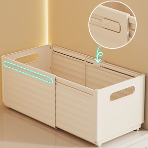 Boîte de rangement moderne en PP pour tiroir de maison, poignée rétractable, multifonctionnelle pour vêtements, aliments, jouets, lavable au lave-vaisselle - Product Image 5