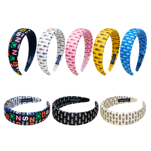 Fascia per <span class=keywords><strong>Capelli</strong></span> Sportiva Personalizzata con Logo, Ampia e Imbottita in <span class=keywords><strong>Spugna</strong></span> per Donne, Nuovo Stile - Product Image 5