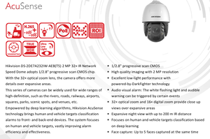 เสียงคุณภาพเยี่ยมจาก <span class=keywords><strong>Hikvision</strong></span> ประสิทธิภาพสูงในสภาพแสงน้อย รุ่น <span class=keywords><strong>DS</strong></span>-<span class=keywords><strong>2DE7A232IW</strong></span>-<span class=keywords><strong>AEB</strong></span>(<span class=keywords><strong>T5</strong></span>) กล้องโดมเน็ตเวิร์ก 7 นิ้ว ความละเอียด 2 MP ซูม 32 เท่า ขับเคลื่อนด้วยเทคโนโลยี DarkFighter - Product Image 5