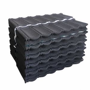 Tejas <span class=keywords><strong>de</strong></span> Techo Modernas Resistentes a la Intemperie y al Calor, Tejas Metálicas con Recubrimiento <span class=keywords><strong>de</strong></span> Piedra en Stock para Villas, Apartamentos y Hoteles - Product Image 1