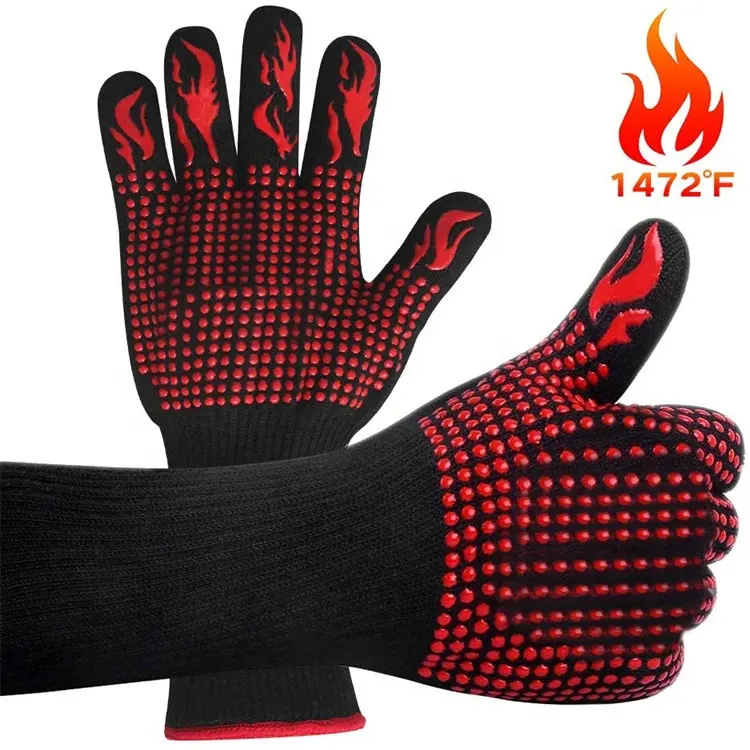 Sturdyarmor विरोधी पर्ची 932F चरम गर्मी प्रतिरोधी BBQ ग्रिल ओवन एमआईटी दस्ताने Handschuhe