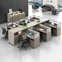 Postes de travail modernes pour bureaux, mobilier de bureau en bois pour 2 personnes