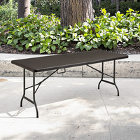 Table pliante rectangulaire d'extérieur pour la restauration, les pique-niques, les barbecues, légère, en rotin, pour les hôtels, les parcs