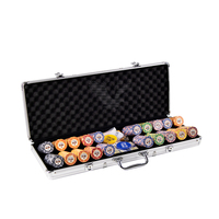 YH Discount nouvellement conçu personnalisé 300/500 pièces ensemble de jetons de poker en céramique avec boîtier en aluminium