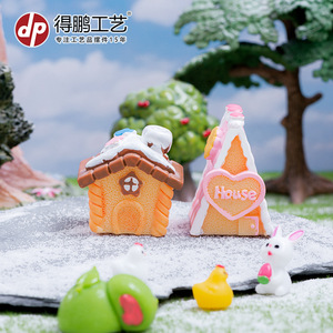 Adornos de Resina para Casa de Dulces en Miniatura, Decoración de Jardín Interior y Exterior, Estilo Crema Mille Crepe, Forma Irregular D1637 - Product Image 5