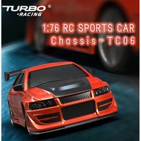 Voiture de course Turbo Racing 1/76 C76 Drift, mini voiture télécommandée haute vitesse, portable, RTR, modèle de voiture RC de bureau