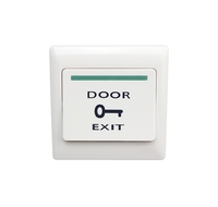 Botón de Salida para Control de Acceso Tipo 86, Montaje Superficial o Empotrado, Interruptor de Auto-Reinicio, Plástico, 220V, Panel Eléctrico