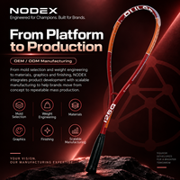 Raket Squash NODEX Custom Carbon Fiber Berkualitas Tinggi dengan Berat Seimbang, Performa Tangguh, dan Pegangan Nyaman