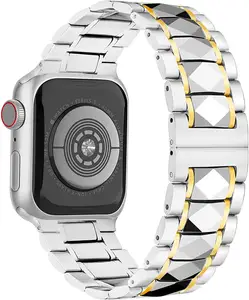 Tungsten steel strap for Apple Watch se 6 40 44mm, premium metal watch band for iWatch band 38 40mm smart watch accessories
