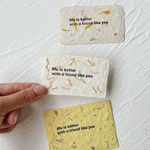 Custom Handmade Biodegradable Tag Pulp <strong>Plantable</strong> Seed <strong>Paper</strong> Recyclable Embossed Logo Business Cards Craft <strong>Paper</strong> Screen Printing - Product Image 3