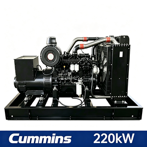เครื่องกำเนิดไฟฟ้าดีเซลคัมมินส์แบบเปิด 220 กิโลวัตต์ 275 กิโลโวลต์แอมแปร์ ดีไซน์กะทัดรัด บำรุงรักษาง่าย เหมาะสำหรับงานก่อสร้างและอุตสาหกรรม - Product Image 1