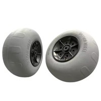 Roues de plage en PU personnalisées de 9 pouces, pneus pour VTT et camping-cars, roues pneumatiques en polyuréthane pour chariots d'extérieur