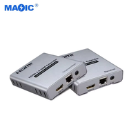 Diskon besar 4K 120M HDMI jarak jauh pemancar dan penerima 4K HDMI Extender melalui Ethernet Cat5 Cat6