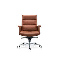 Chaise de bureau de direction ergonomique moderne en cuir PU, pivotante et réglable, pour le travail et l'école