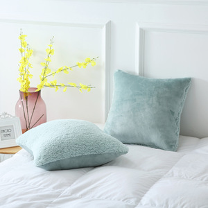 Funda de Almohada de Terciopelo con Cierre de Cremallera Cuadrado, Color Sólido, Personalizable, para Uso Doméstico, en Oferta - Product Image 2