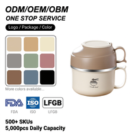 Lonchera de Acero Inoxidable 304, Libre de BPA, de Doble Capa, Hermética, con Aislamiento Térmico, Gran Capacidad, Soporte para Teléfono, Recipiente para Arroz