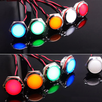 12MM 16mm 19mm 22mm 3-220V cabeza de bola indicador tablero montaje en Panel advertencia Led equipo de ciclo luz indicadora de Metal