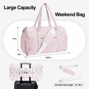 Bolsas de Viaje Acolchadas Grandes para Fin de Semana - Bolsa de Lona Acolchada con Estampado Floral, Bolsa de Hospital para Mujeres en Parto - Product Image 2
