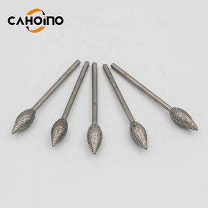 Diamètre de la tige 2.35 MM 3/32 pouces 3MM 1/8 pouces forme de flamme diamant polissage meulage fraises outils de sculpture pour bijoux - Product Image 3
