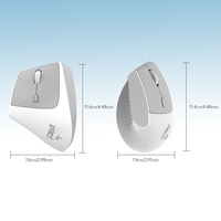 Souris de jeu Ajazz I300 légère 84g, double mode, rétroéclairage RVB, 1600 DPI, capteur PAW3395, programmable, 7 boutons, sans fil, verticale