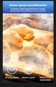 Horno Rotatorio Eléctrico de 10 Bandejas para Panadería con Control Táctil, Función de Vapor y Alta Temperatura - Product Image 5
